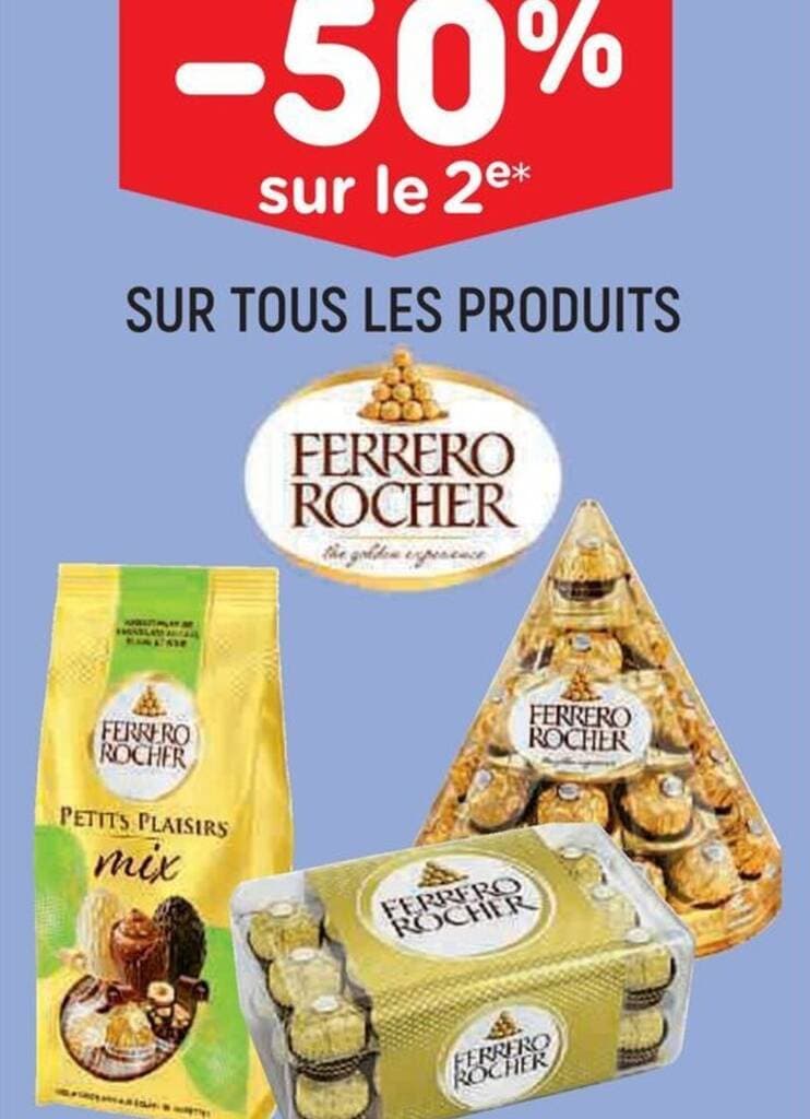SUR TOUS LES PRODUITS FERRERO ROCHER