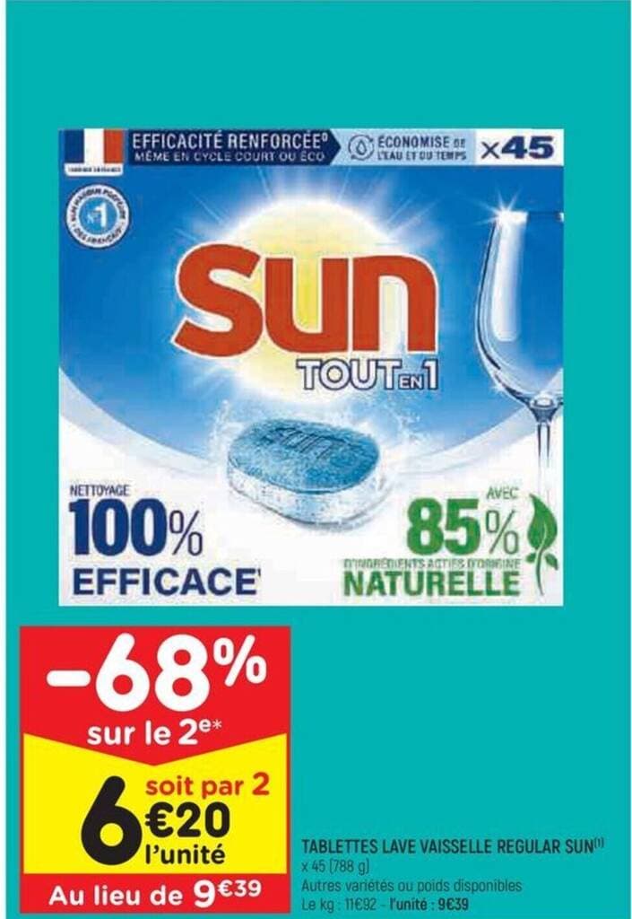 TABLETTES LAVE VAISSELLE REGULAR SUND