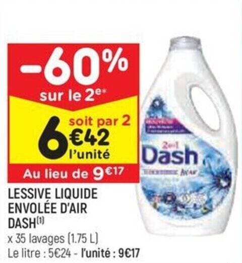 LESSIVE LIQUIDE ENVOLÉE D'AIR DASH