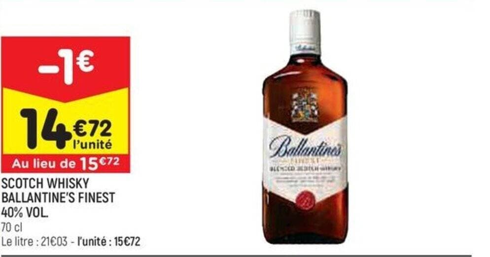 SCOTCH WHISKY BALLANTINE'S FINEST 40% VOL.