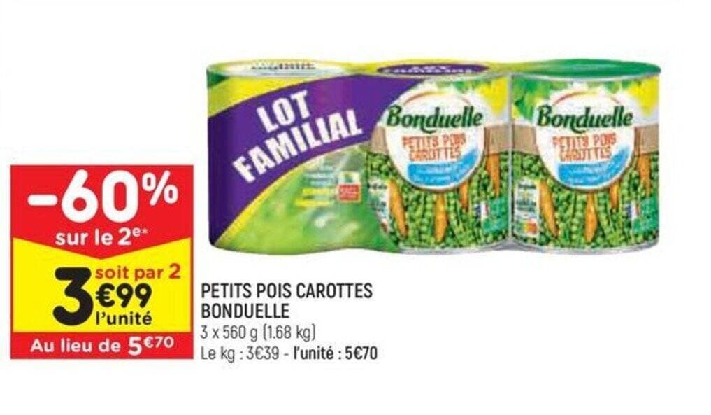 PETITS POIS CAROTTES BONDUELLE