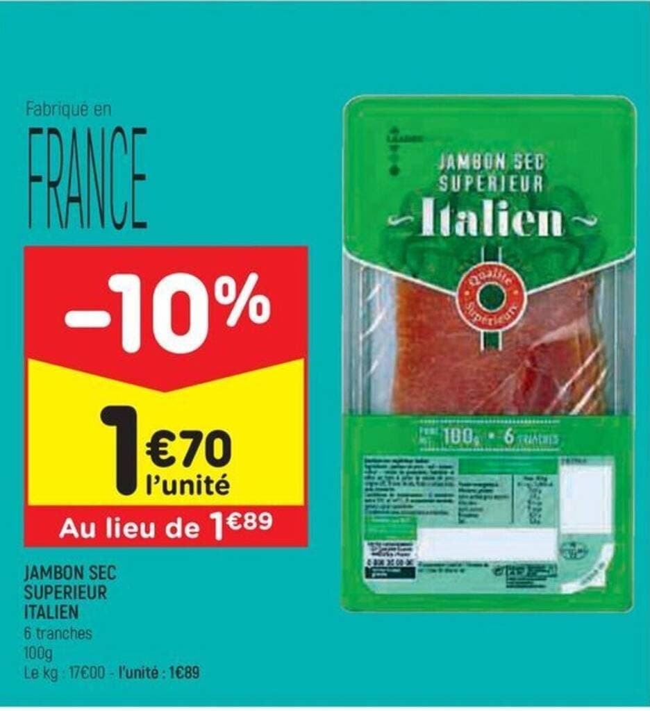 JAMBON SEC SUPERIEUR ITALIEN