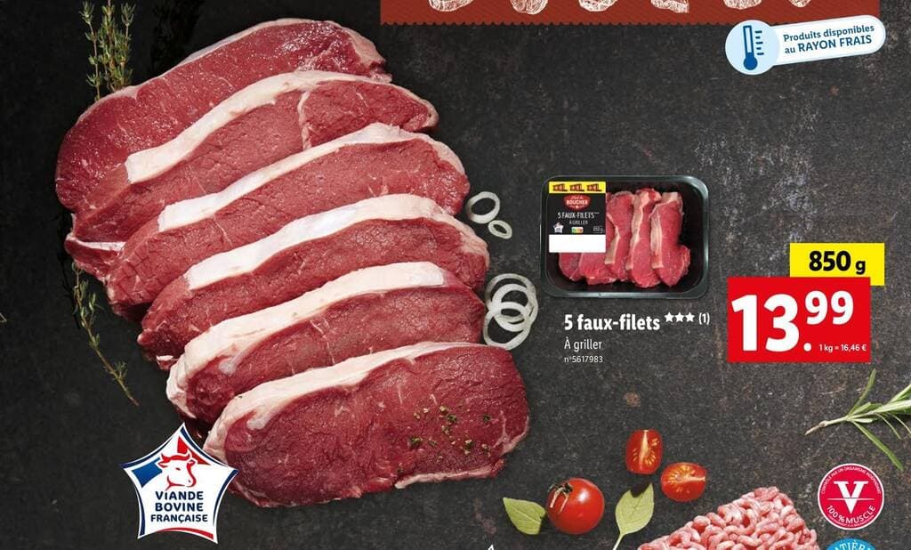 L'étal du Boucher 5 faux-filets