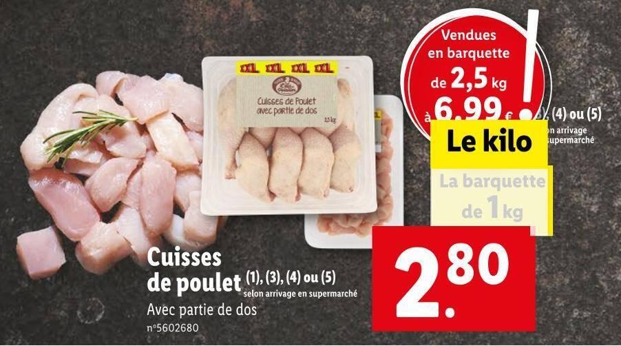 L'étal du Volailler Cuisses de poulet