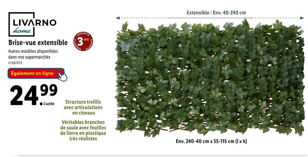 LIVARNO home Brise-vue extensible