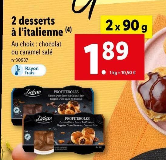 Deluxe 2 desserts à l’italienne