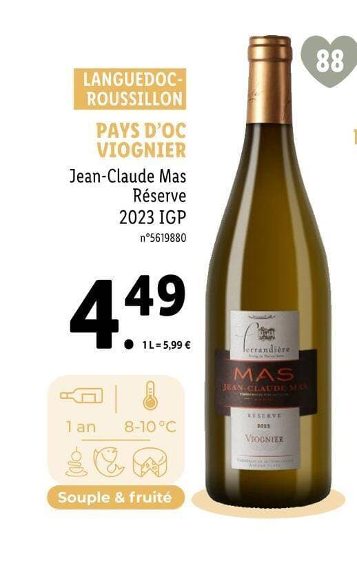 Jean-Claude Mas PAYS D’OC VIOGNIER