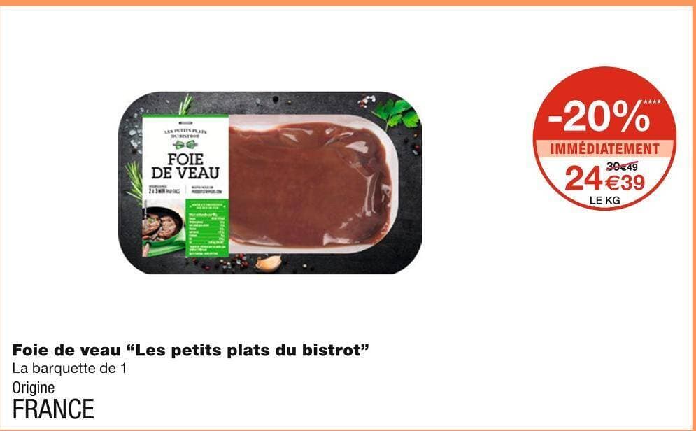 Foie de veau Les petits plats du bistrot