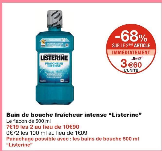 Listerine Bain de bouche fraîcheur intense