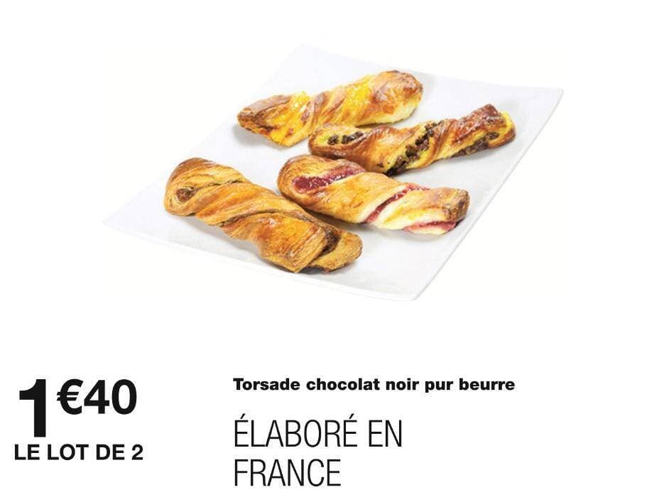 Torsade chocolat noir pur beurre