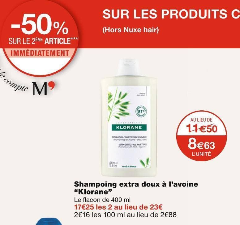 Klorane Shampoing extra doux à l’avoine