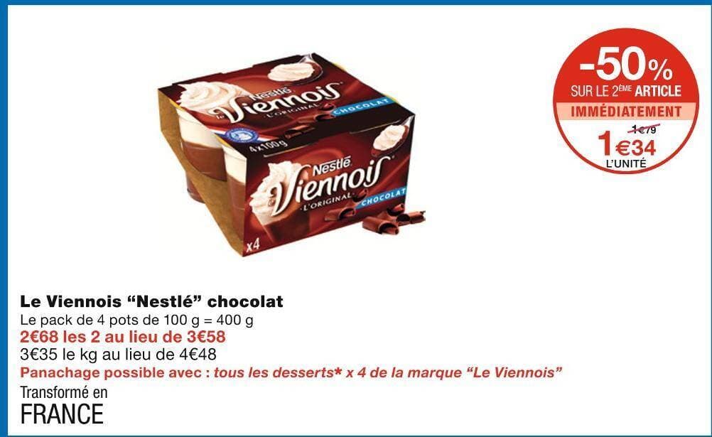 Nestlé Le Viennois chocolat