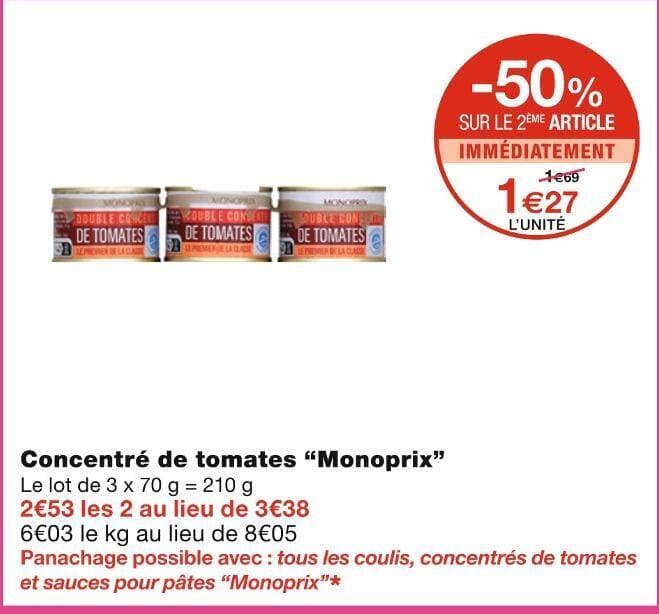 Monoprix Concentré de tomates