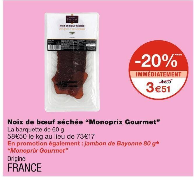 Monoprix Gourmet Noix de bœuf séchée