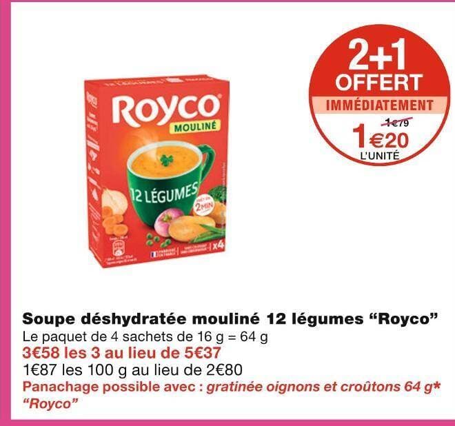 Royco Soupe déshydratée mouliné 12 légumes
