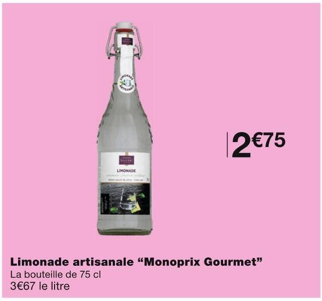 Monoprix Gourmet Limonade artisanale