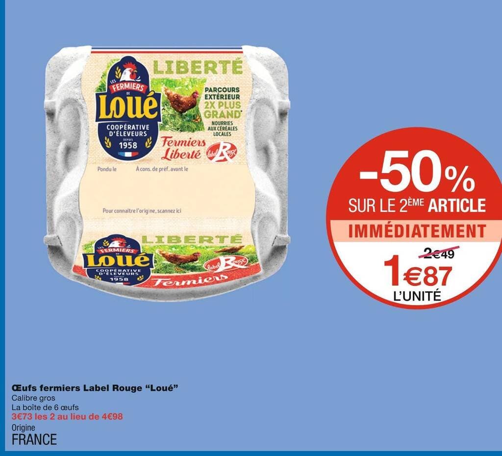 Loué Œufs fermiers Label Rouge