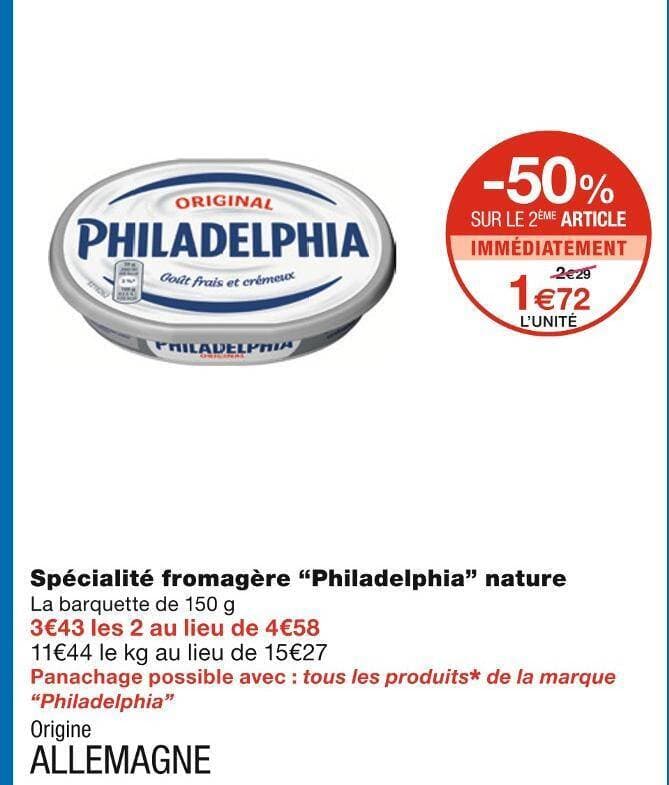 Philadelphia Spécialité fromagère nature