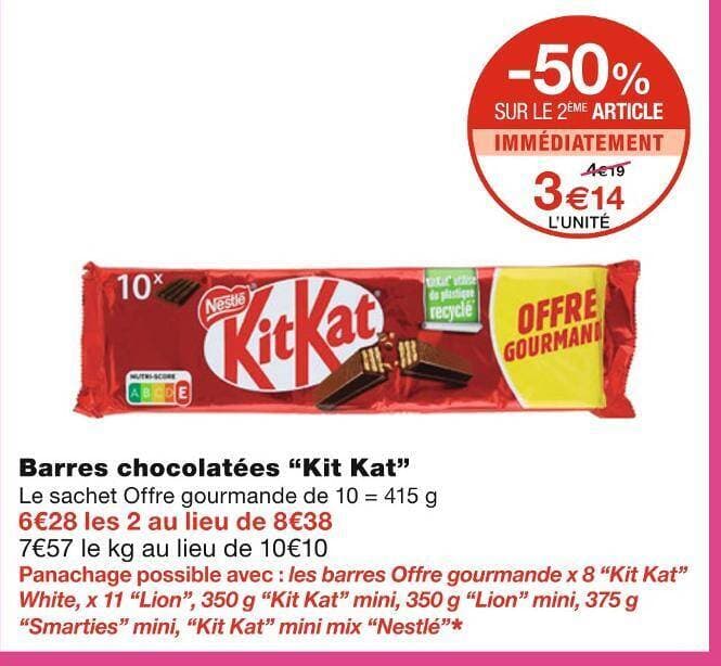 Kit Kat Barres chocolatées