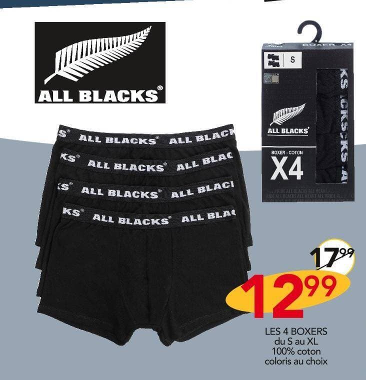 ALL BLACKS LES 4 BOXERS