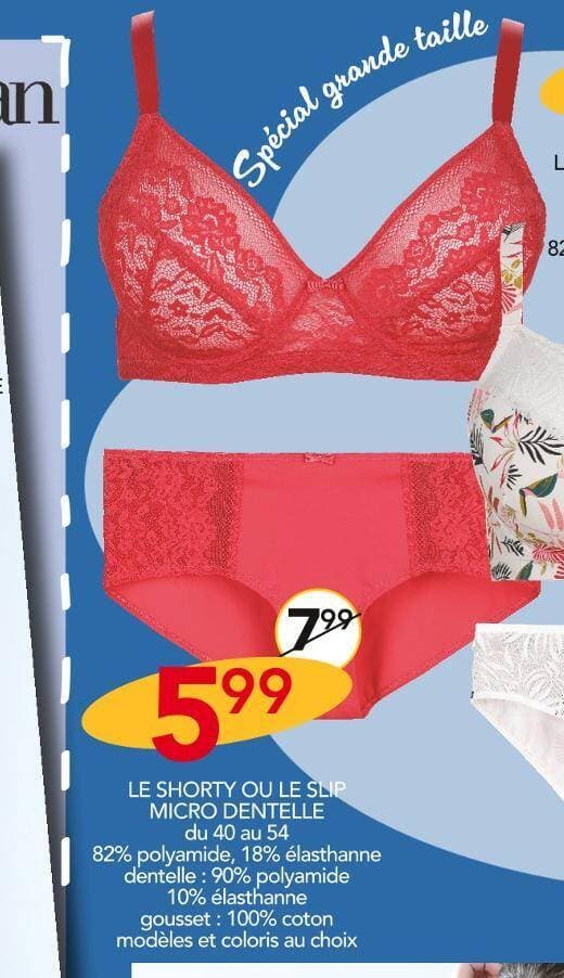 seduccia LE SHORTY OU LE SLIP MICRO DENTELLE