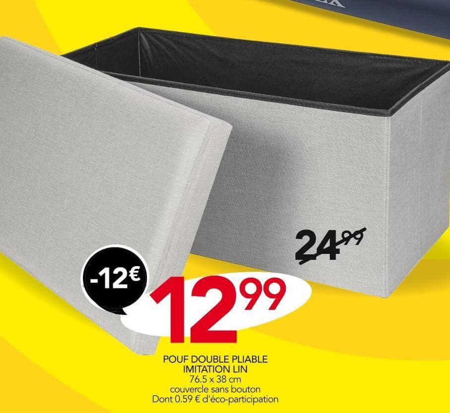 Declic'home POUF DOUBLE PLIABLE