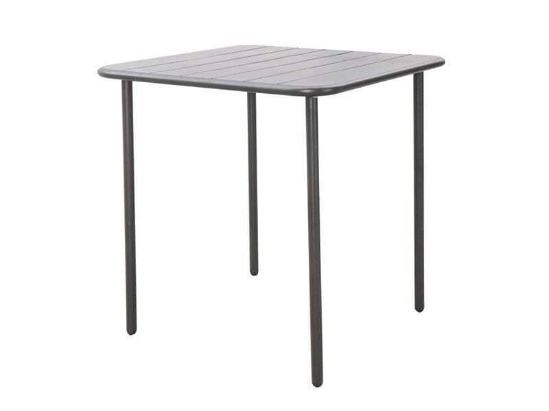 Table de jardin Café carré gris / argent 4 personnes