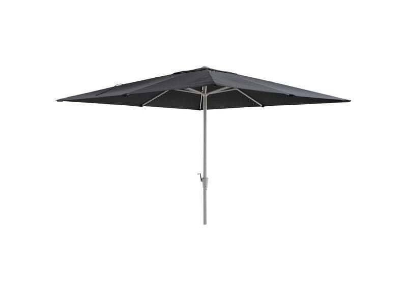Parasol droit carré, NATERIAL Aura, L.285 x l.285 cm, gris
