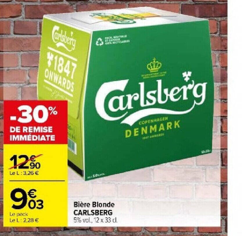 Bière Blonde CARLSBERG