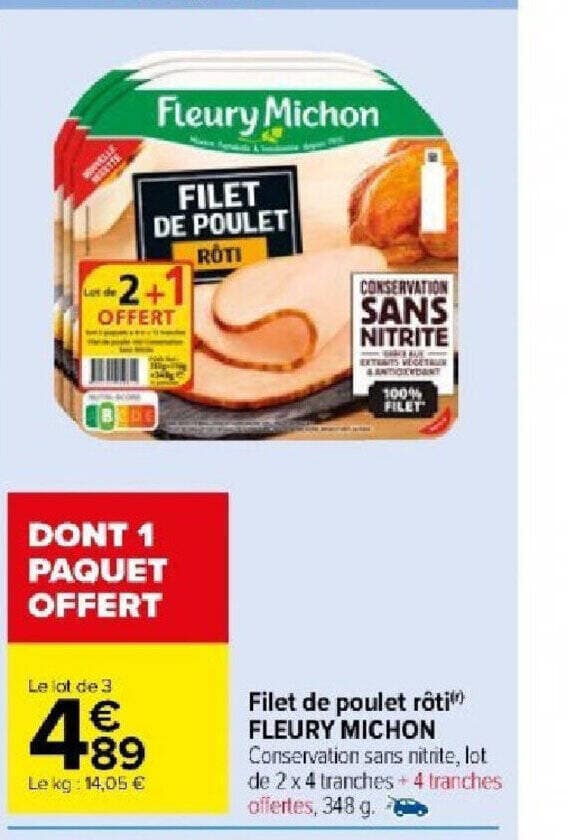 Filet de poulet rôti) FLEURY MICHON