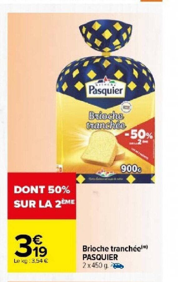 Brioche tranchée(m) PASQUIER