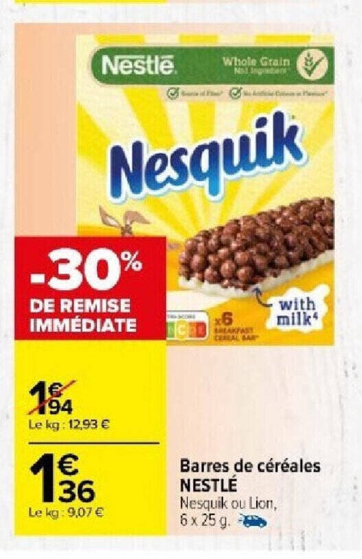 Barres de céréales NESTLÉ