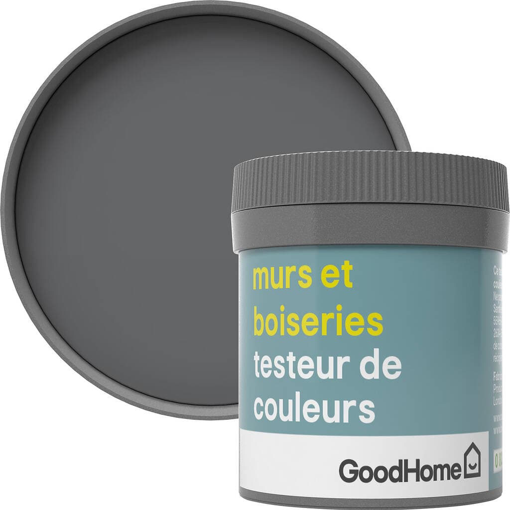 Testeur peinture murs et boiseries GoodHome gris Princeton satin 50ml