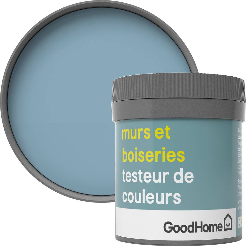 Testeur peinture murs et boiseries GoodHome bleu Monaco satin 50ml