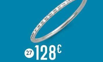 bague diamants 0,04 ct, taille 54, or gris 0,90 g