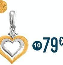 pendentif diamant 0,01 ct, 2 ors 0,70 g