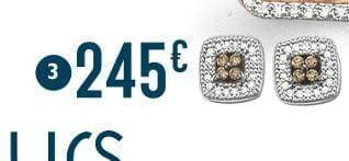 boucles diamants bruns et diamants blancs