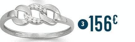 bague diamants 0,03 ct, taille 54, or gris 1,31 g