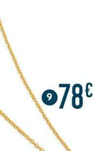 chaîne maille forçat, 42 cm, or jaune 0,98 g