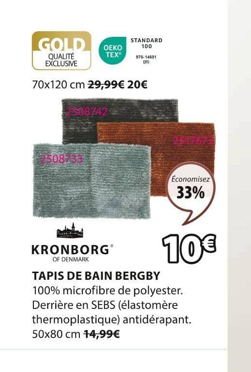 KRONBORG TAPIS DE BAIN BERGBY