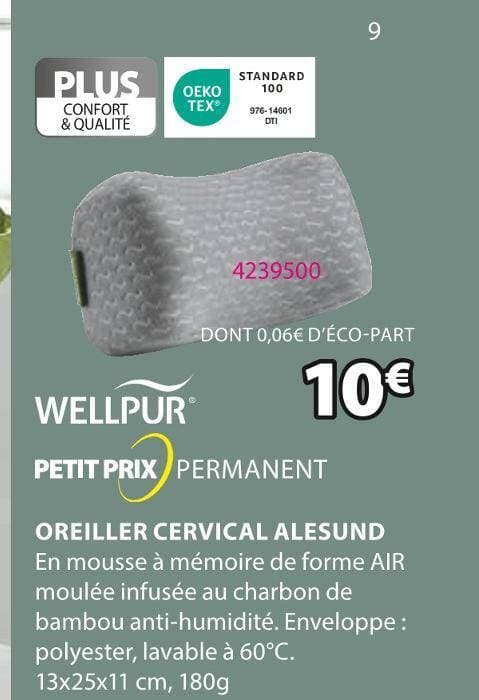 WELLPUR OREILLER CERVICAL ALESUND