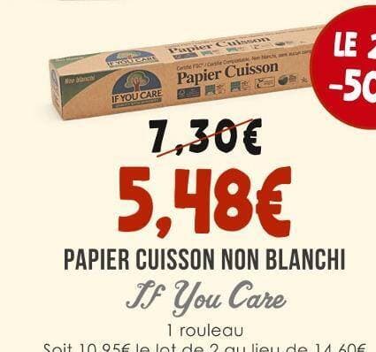 If You Care PAPIER CUISSON NON BLANCHI