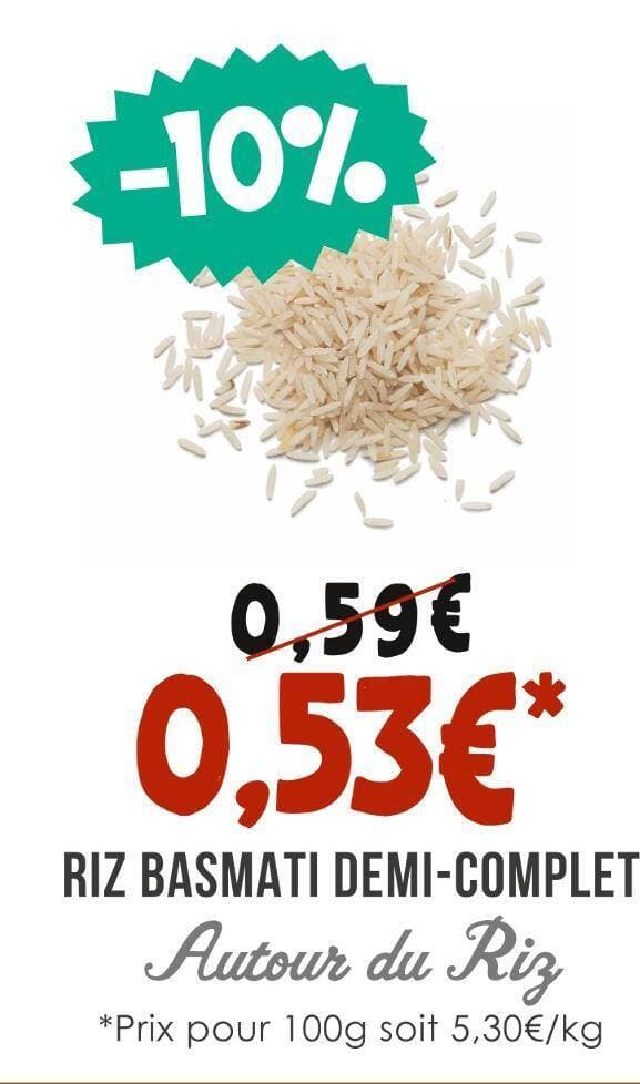 Autour du Riz RIZ BASMATI DEMI-COMPLET