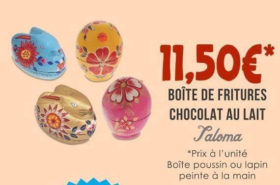 Taloma BOÎTE DE FRITURES CHOCOLAT AU LAIT