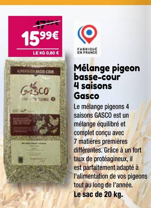 Gasco Mélange pigeon basse-cour 4 saisons