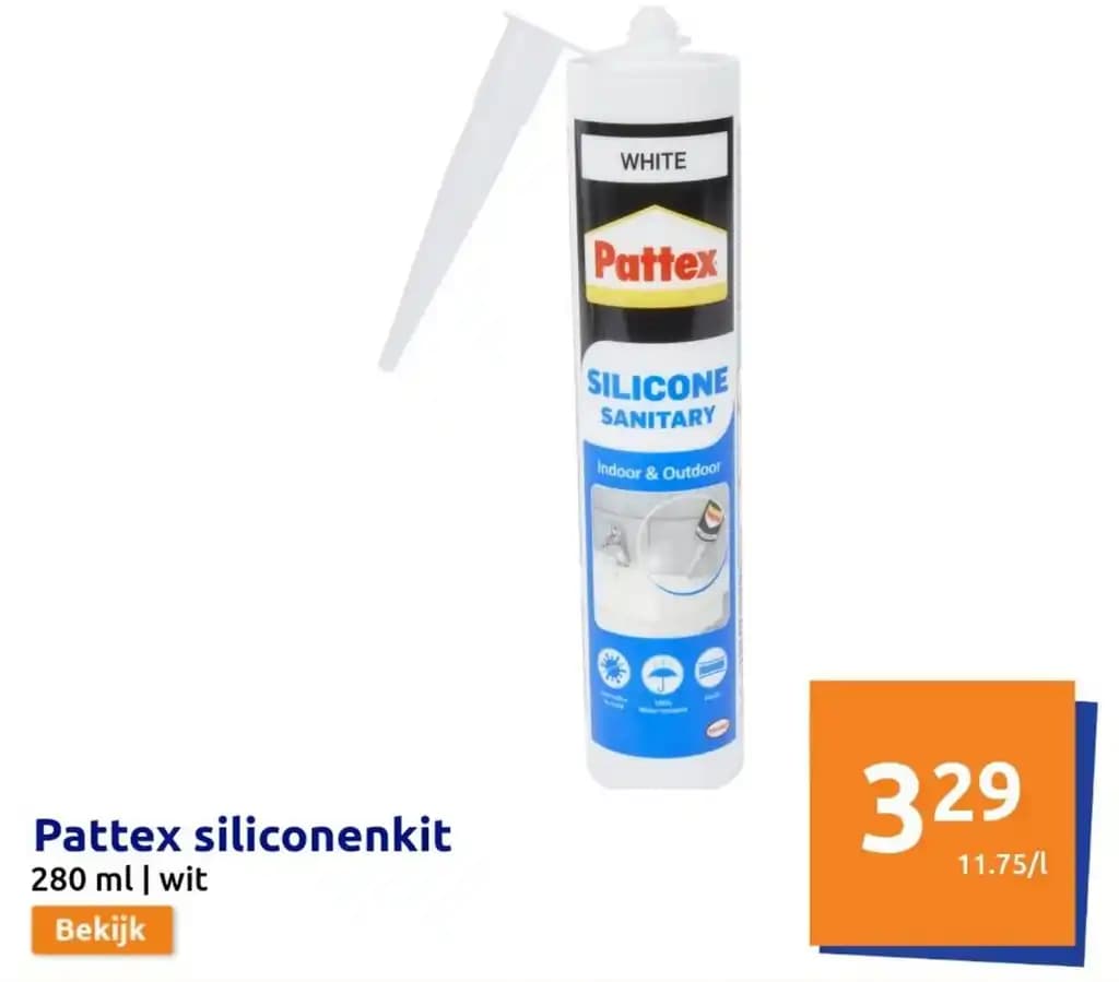 Pattex siliconenkit 280 ml | wit