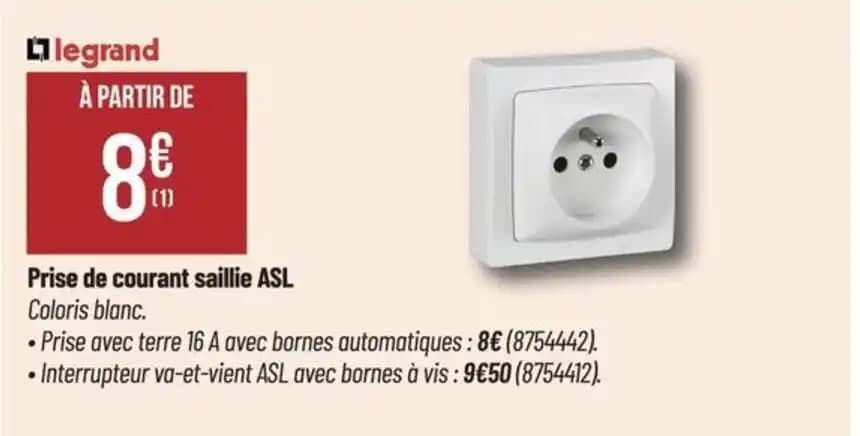 Prise de courant saillie ASL