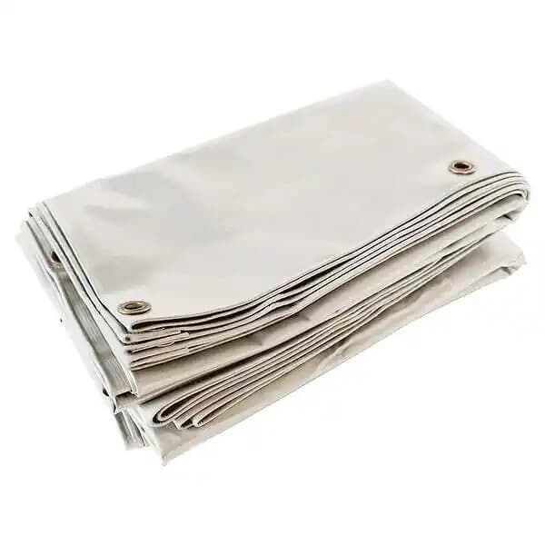 Bache pour Carport 3x4 m Blanc Crème - Qualité 5 ans TECPLAST 506CP - Toile PVC étanche pour abri de voiture