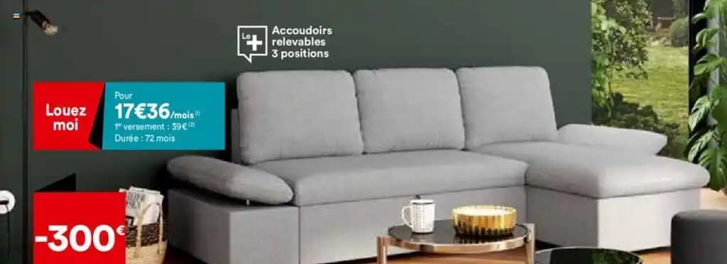 Canapé convertible méridienne Any