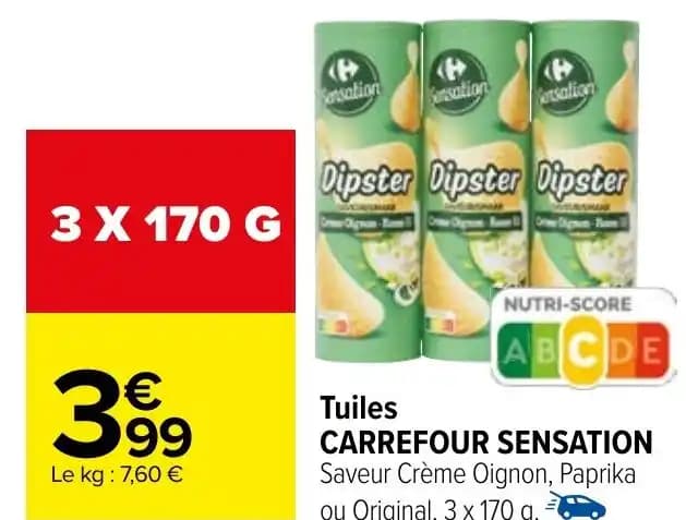Tuiles CARREFOUR SENSATION
